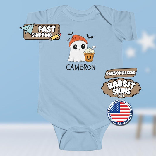 Personalized Halloween Ghost Baby Bodysuit Cute Infant Costume Toddler Halloween Outfit Spooky Baby Gift Fall Celebration Wear Baby Gift