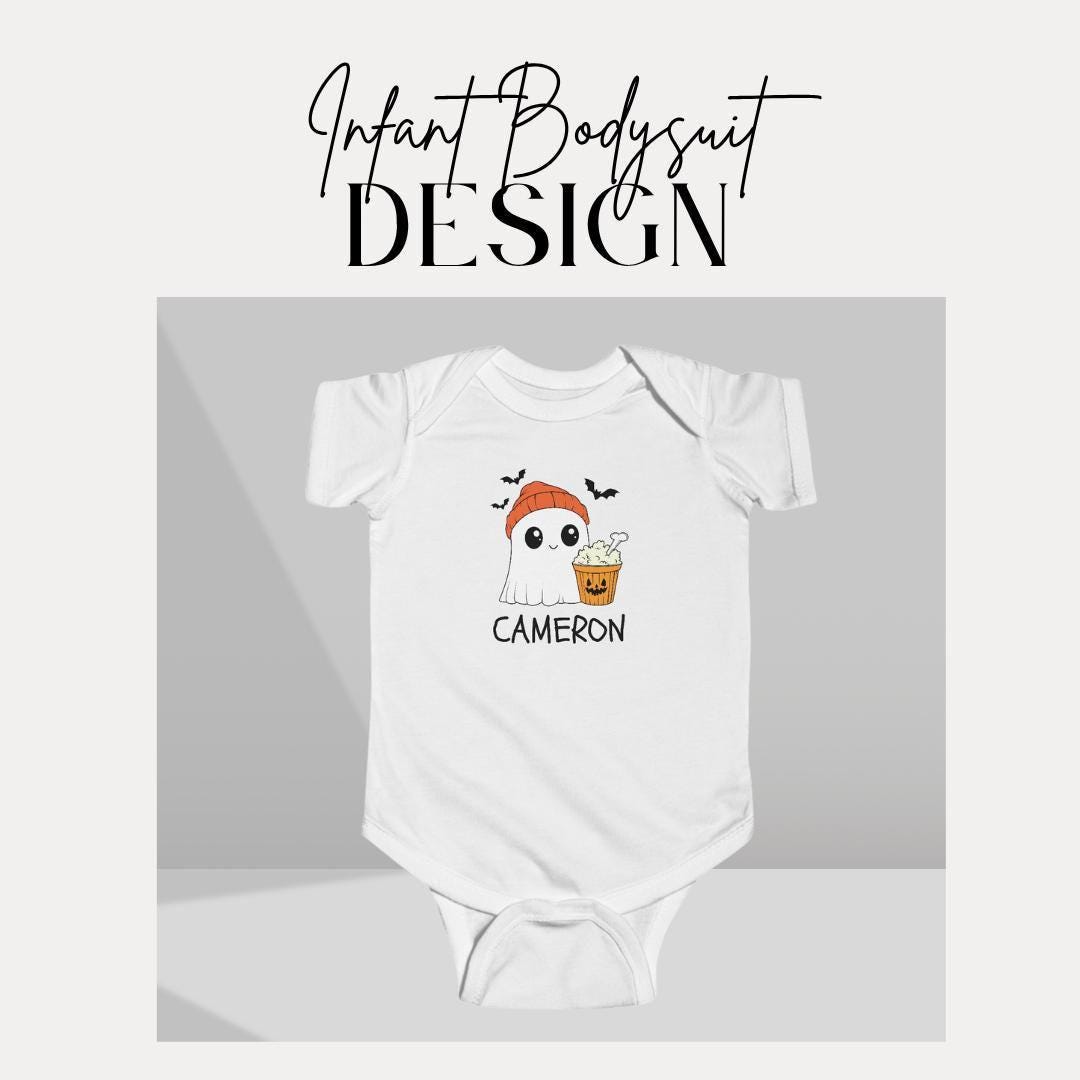 Personalized Halloween Ghost Baby Bodysuit Cute Infant Costume Toddler Halloween Outfit Spooky Baby Gift Fall Celebration Wear Baby Gift