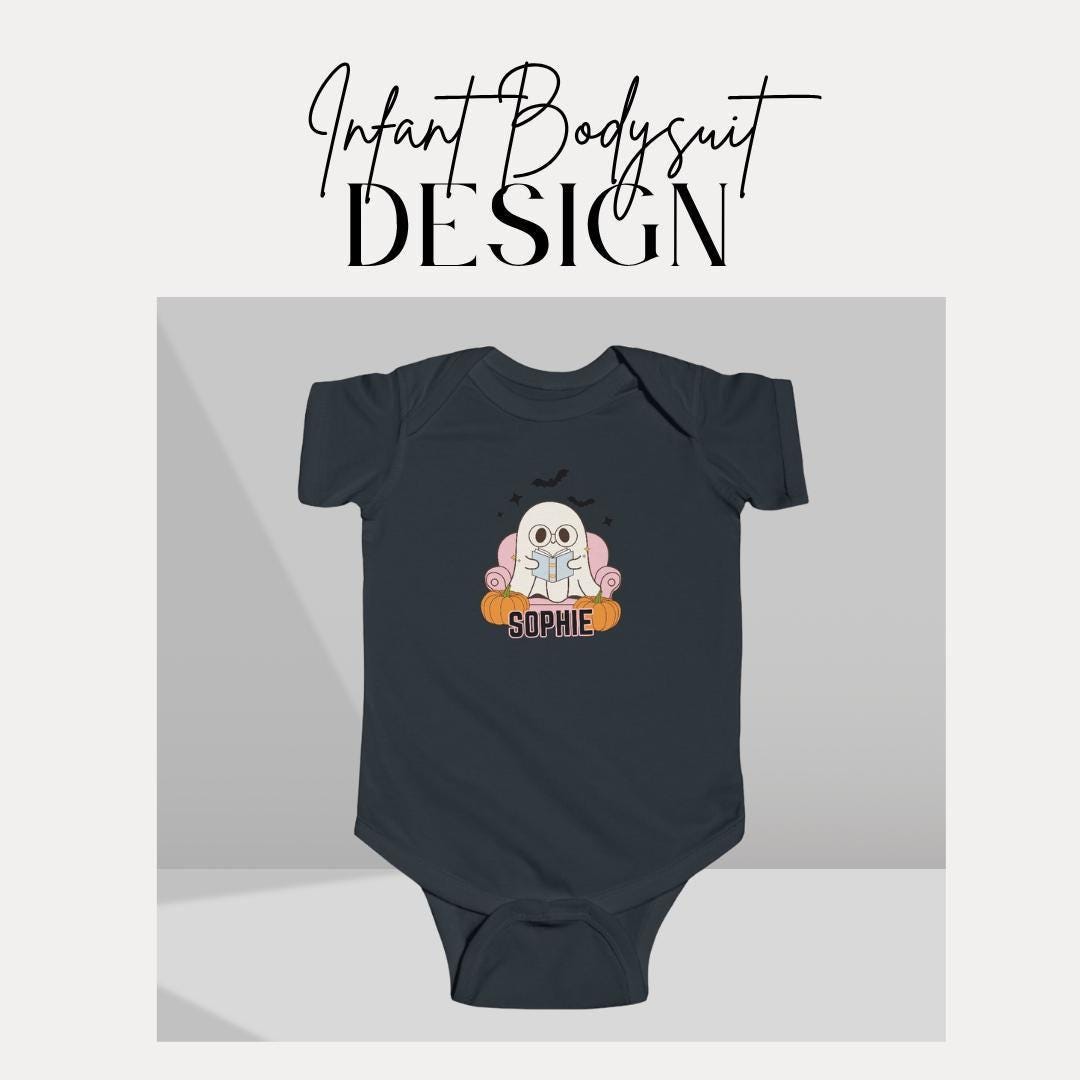 Personalized Halloween Infant Fine Jersey Bodysuit Cute Baby Costume Baby Shower Gift Toddler Halloween Outfit Custom Name Bodysuit for Baby