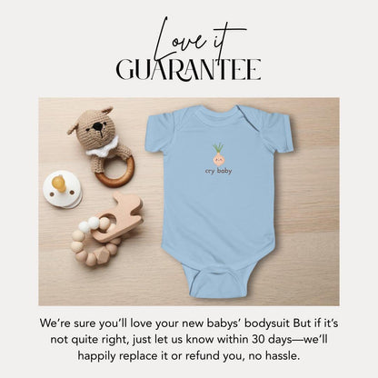 Cute Cry Baby Infant Fine Jersey Bodysuit Infant Outfit Baby Shower Gift Newborn Funny Baby Onesie Toddler Apparel Gift for New Parents