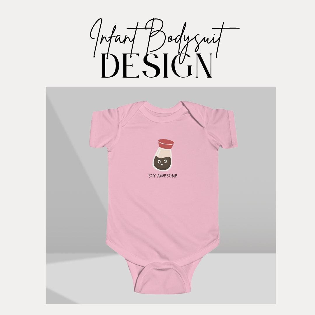 Infant Fine Jersey Bodysuit Soy Awesome Baby Romper Baby Shower Gift Newborn Outfit Punny Baby Clothes Adorable Newborns Gift Outfit Idea