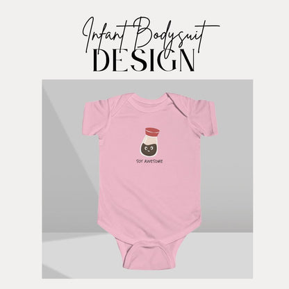 Infant Fine Jersey Bodysuit Soy Awesome Baby Romper Baby Shower Gift Newborn Outfit Punny Baby Clothes Adorable Newborns Gift Outfit Idea