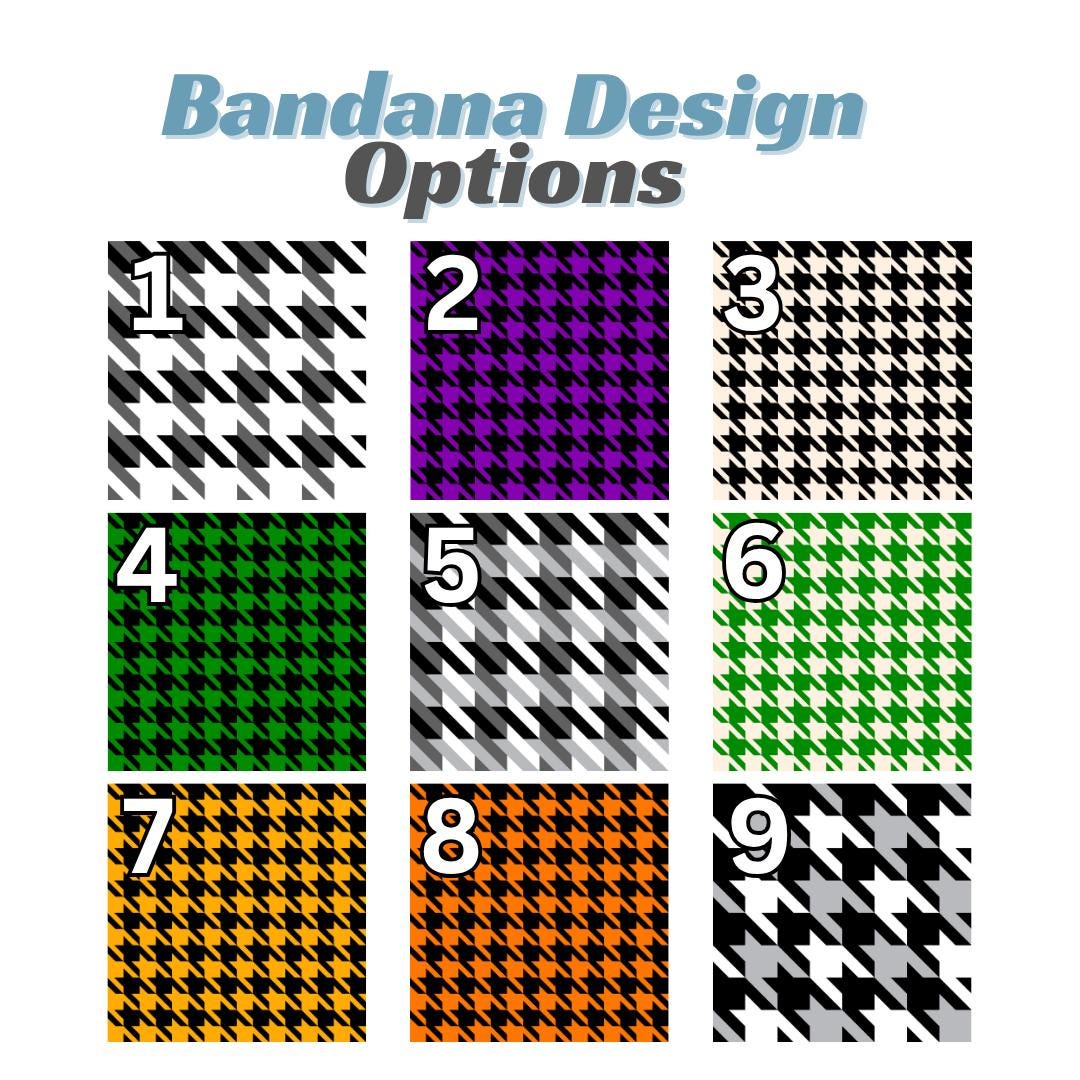 Personalized Houndstooth Pet Bandana Bult-In Collar Custom Name Pet Scarf Stylish Dog & Cat Bandana Gift Soft Polyester Pet Bandana Collar