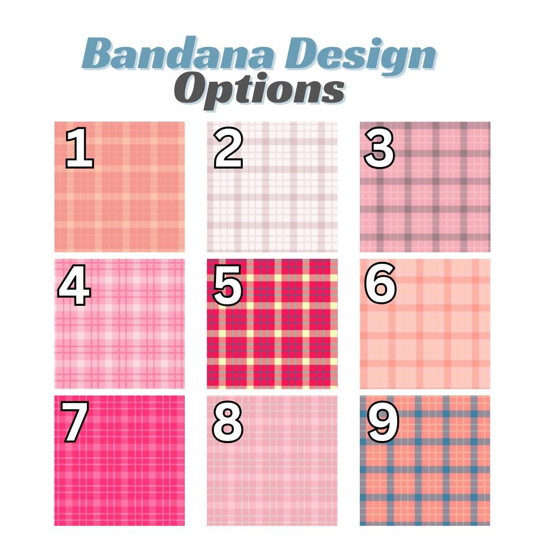 Personalized Pink Plaid Pet Bandana Collar Custom Name Dog Bandana with Built-In Adjustable Collar Soft Pet Bandana Gift for Pet Lovers