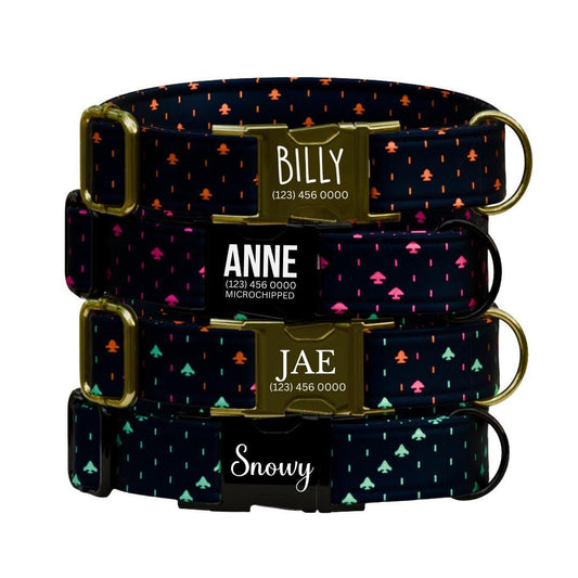 Personalized Retro Dog Collar Custom Name ID Tag Space Arcade-Inspired Design Adjustable Quick Release Collar Perfect Gift for Dogs (OG-248)