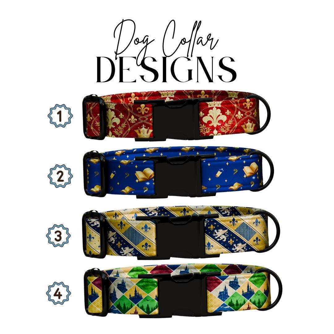 Personalized Magical Kingdom Dog Collar with Name Engraved Custom Name Tag Fantasy Royal Themed Dog Collar Cute Gift for Dog Lovers (OG-267)