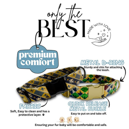 Personalized Magical Kingdom Dog Collar with Name Engraved Custom Name Tag Fantasy Royal Themed Dog Collar Cute Gift for Dog Lovers (OG-267)