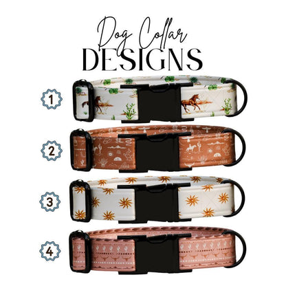 Personalized Western Dog Collar Custom Name Tag Cute Cowboy Style Dog Collar with Metal Buckle & Adjustable Fit Western Dog ID Tag (OG-246)