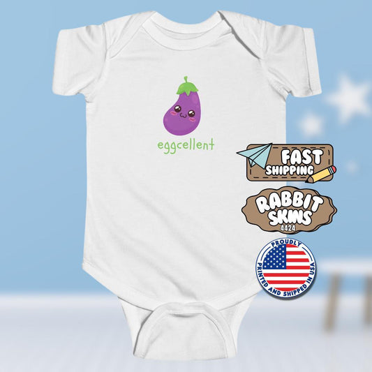 Eggcellent Infant Fine Jersey Bodysuit Cute Infant Outfit Funny Baby Clothes Gift for New Parents Shower Gift Baby Shower Outfit Baby Onesie