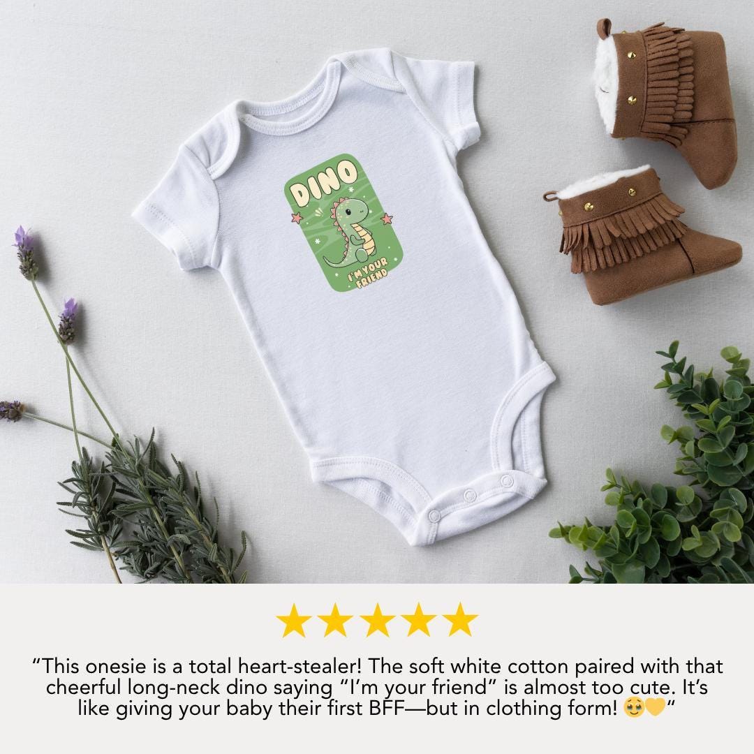 Dinosaur Theme Infant Fine Jersey Bodysuit Cute Baby Onesie Dino Gift Baby Shower Toddler Outfit Unique Baby Wear Fun Cartoon Dino Romper