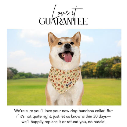 Fall Pumpkin Pet Bandana with Built-In Collar Personalized Dog & Cat Polyester Bandana Autumn Pet Accessory, Adjustable and Gift for Pets