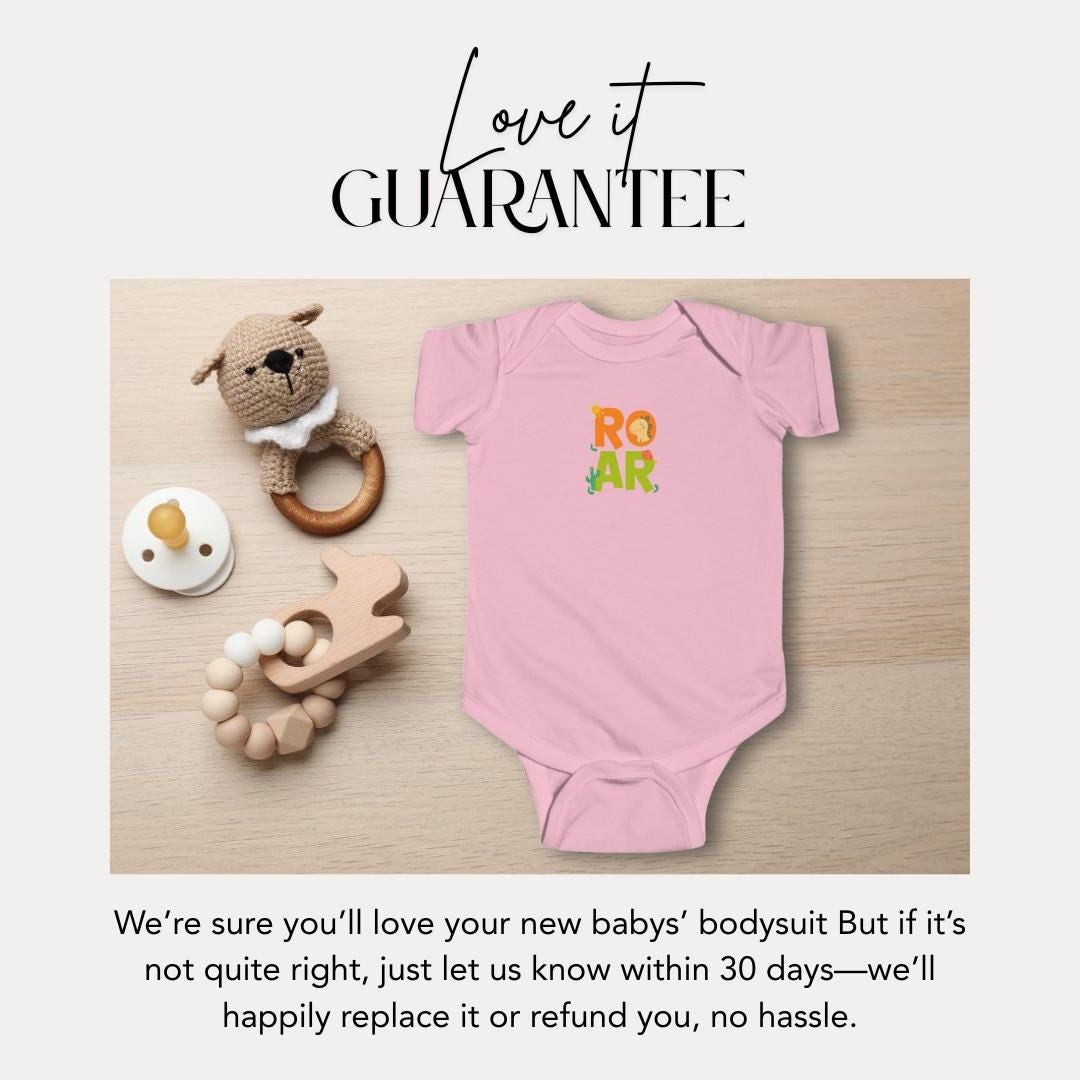 Playful ROAR Infant Fine Jersey Bodysuit Baby Outfit Gift for Baby Shower Toddler Clothing Newborn Apparel Cute Safari Animal Infant Onesie