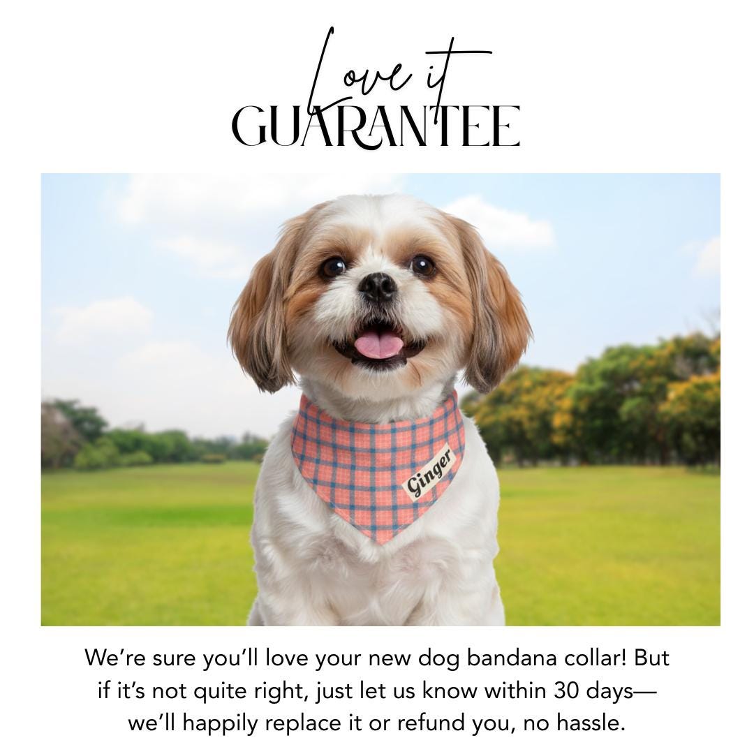 Personalized Pink Plaid Pet Bandana Collar Custom Name Dog Bandana with Built-In Adjustable Collar Soft Pet Bandana Gift for Pet Lovers