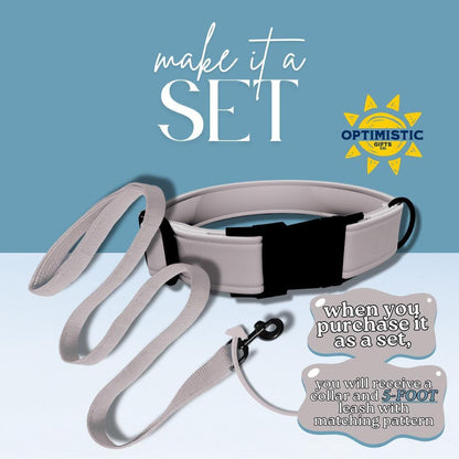 Personalized Spooky-Cute Halloween Dog Collar with Name Engraved Cute and Soft Adjustable Collar & Leash Set, Pet ID Tag Dog Gift (OG-138)