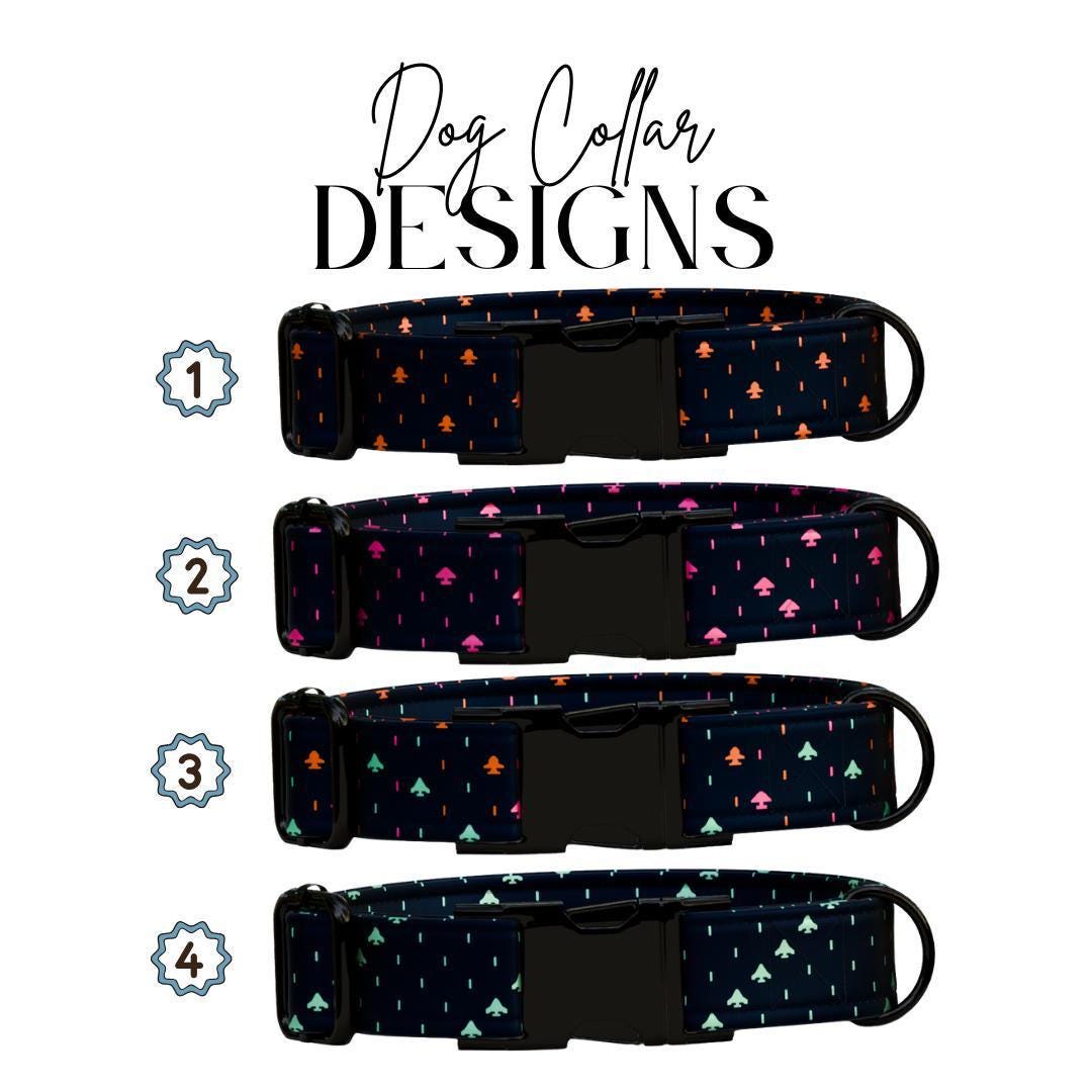 Personalized Retro Dog Collar Custom Name ID Tag Space Arcade-Inspired Design Adjustable Quick Release Collar Perfect Gift for Dogs (OG-248)