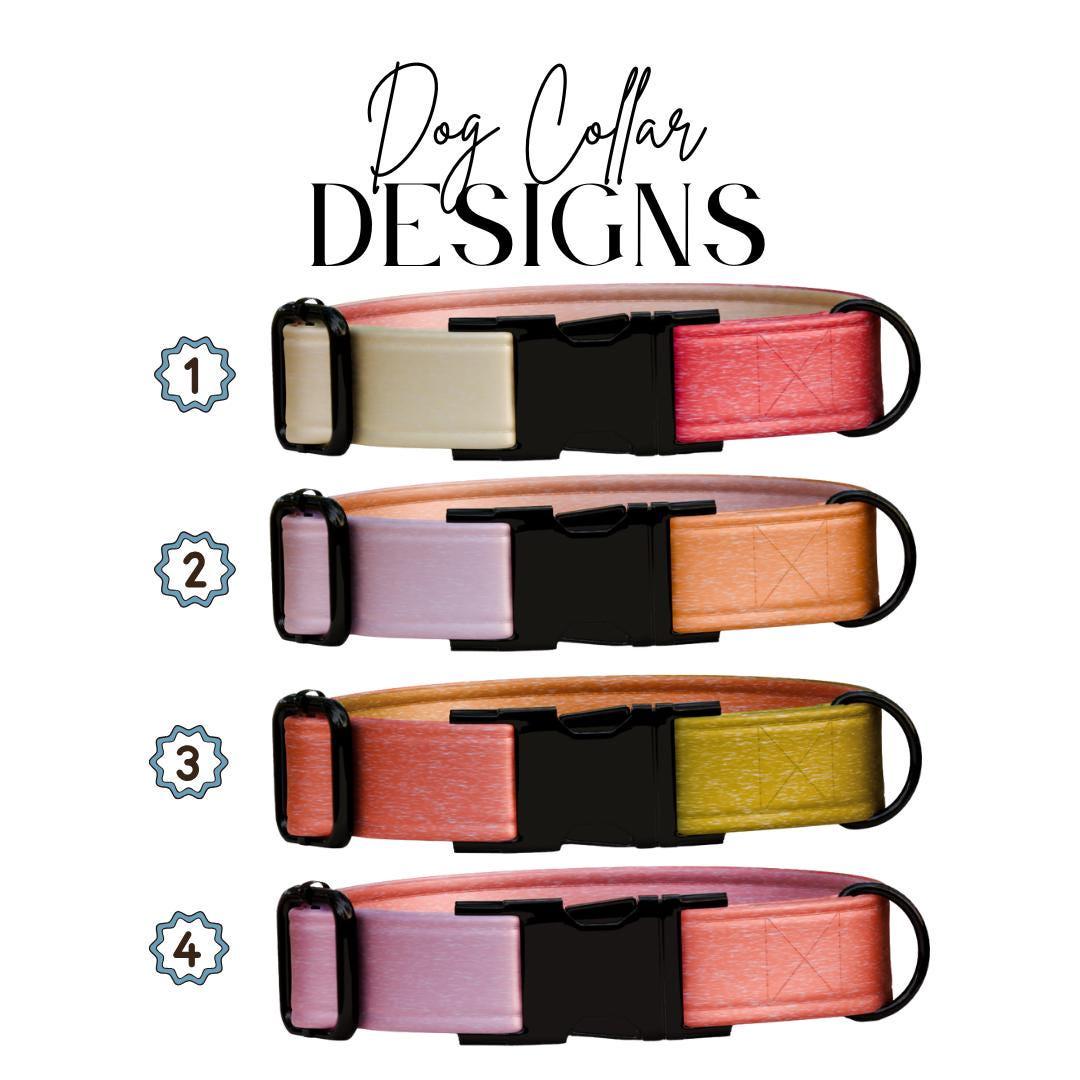 Personalized Ombre Dog Collar with Custom Name Tag Gradient Pet Collar with Quick-Release Adjustable Metal Buckle Gift for Dogs (OG-299)