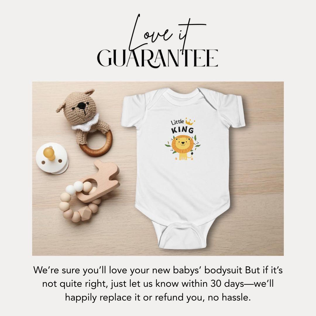 Cute Infant Fine Jersey Bodysuit 'Little King' Baby Onesie Newborn Gift Baby Shower Playtime Outfit Toddler Clothing Comfy Newborn Outfit
