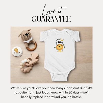 Cute Infant Fine Jersey Bodysuit 'Little King' Baby Onesie Newborn Gift Baby Shower Playtime Outfit Toddler Clothing Comfy Newborn Outfit