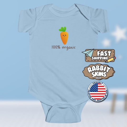 Cute Carrot Infant Fine Jersey Bodysuit Baby Clothes Baby Shower Gift Newborn Outfit Baby Wear Toddler Apparel Baby Bodysuit for New Parents