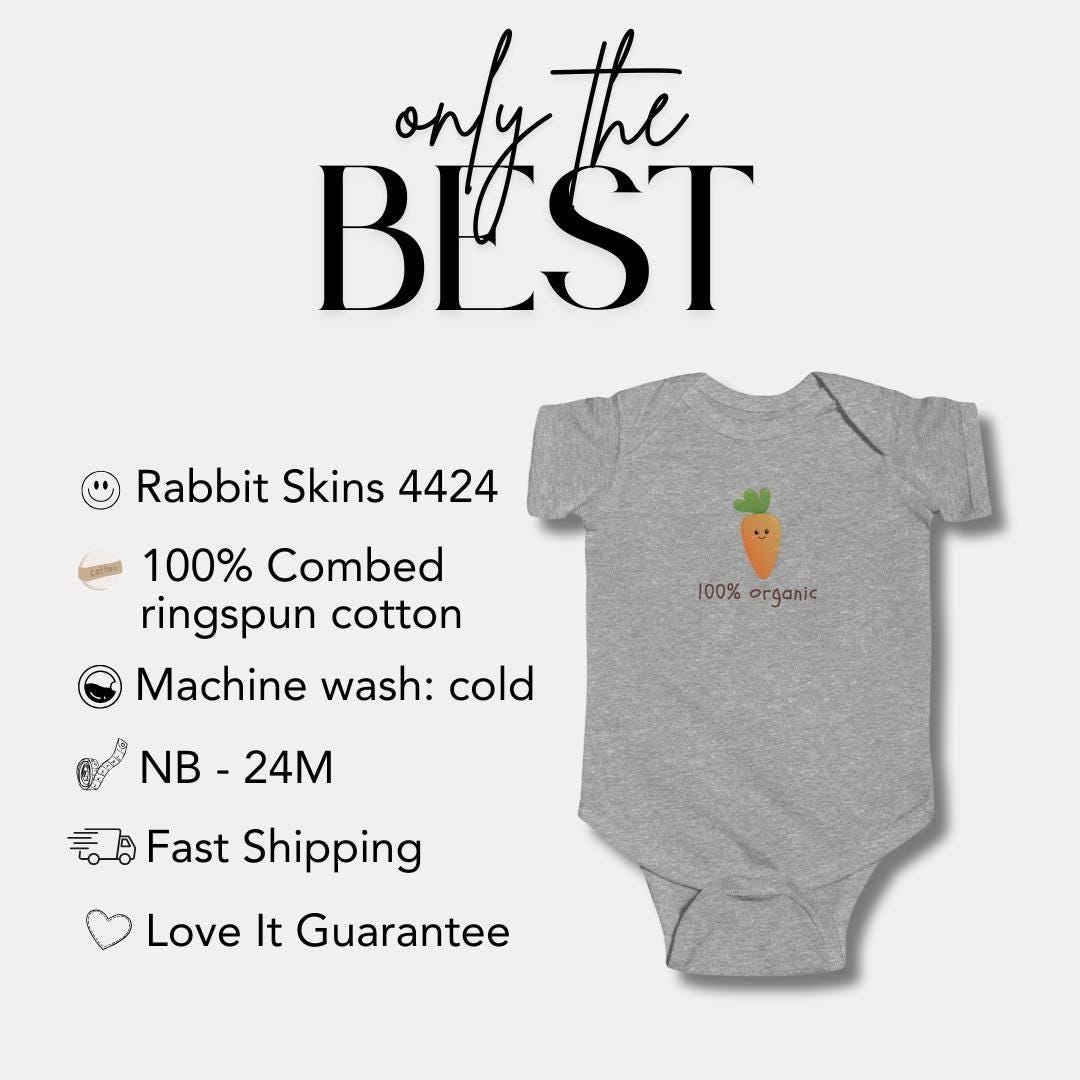 Cute Carrot Infant Fine Jersey Bodysuit Baby Clothes Baby Shower Gift Newborn Outfit Baby Wear Toddler Apparel Baby Bodysuit for New Parents