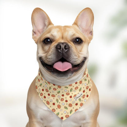 Fall Pumpkin Pet Bandana with Built-In Collar Personalized Dog & Cat Polyester Bandana Autumn Pet Accessory, Adjustable and Gift for Pets