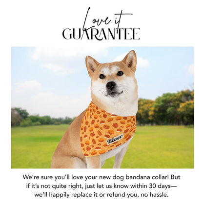 Thanksgiving Pet Bandana Collar, Personalized Dog and Cat Scarf, Custom Fall Collar, Soft Polyester Pet Collar, Comfortable Pet Bandana